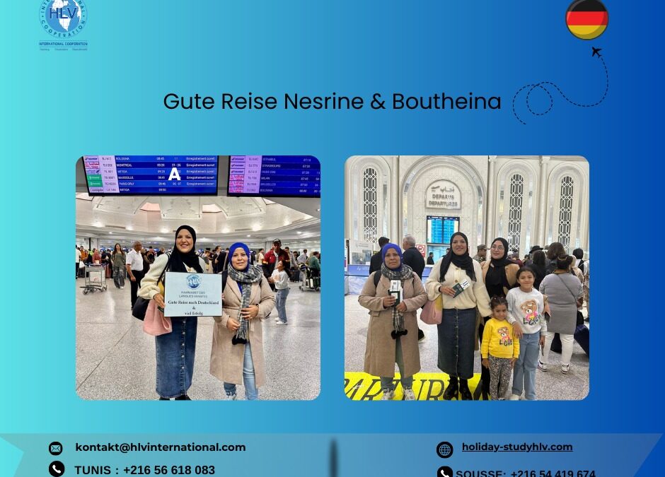 Nos infirmières Nesrine et Boutheina s’envolent vers l’Allemagne pour une nouvelle carrière !